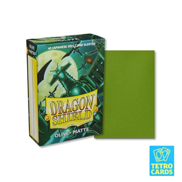 Dragon Shield - Matte Japanese Size Sleeves 60 Pack - Olive