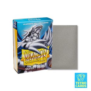 Dragon Shield - Matte Japanese Size Sleeves 60 Pack - Silver