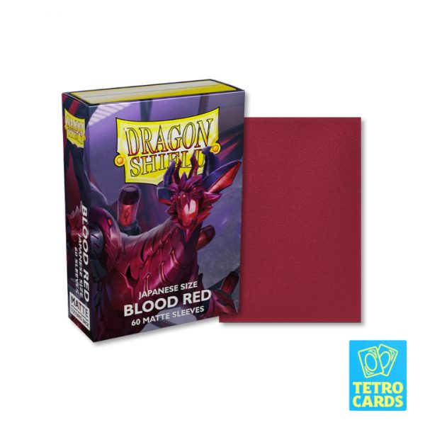 Dragon Shield - Matte Japanese Size Sleeves 60 Pack - Blood Red