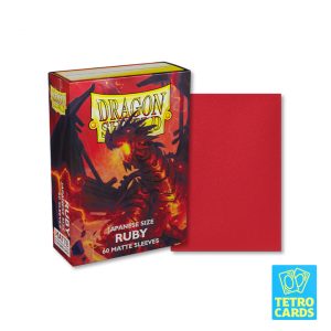 Dragon Shield - Matte Japanese Size Sleeves 60 Pack - Ruby